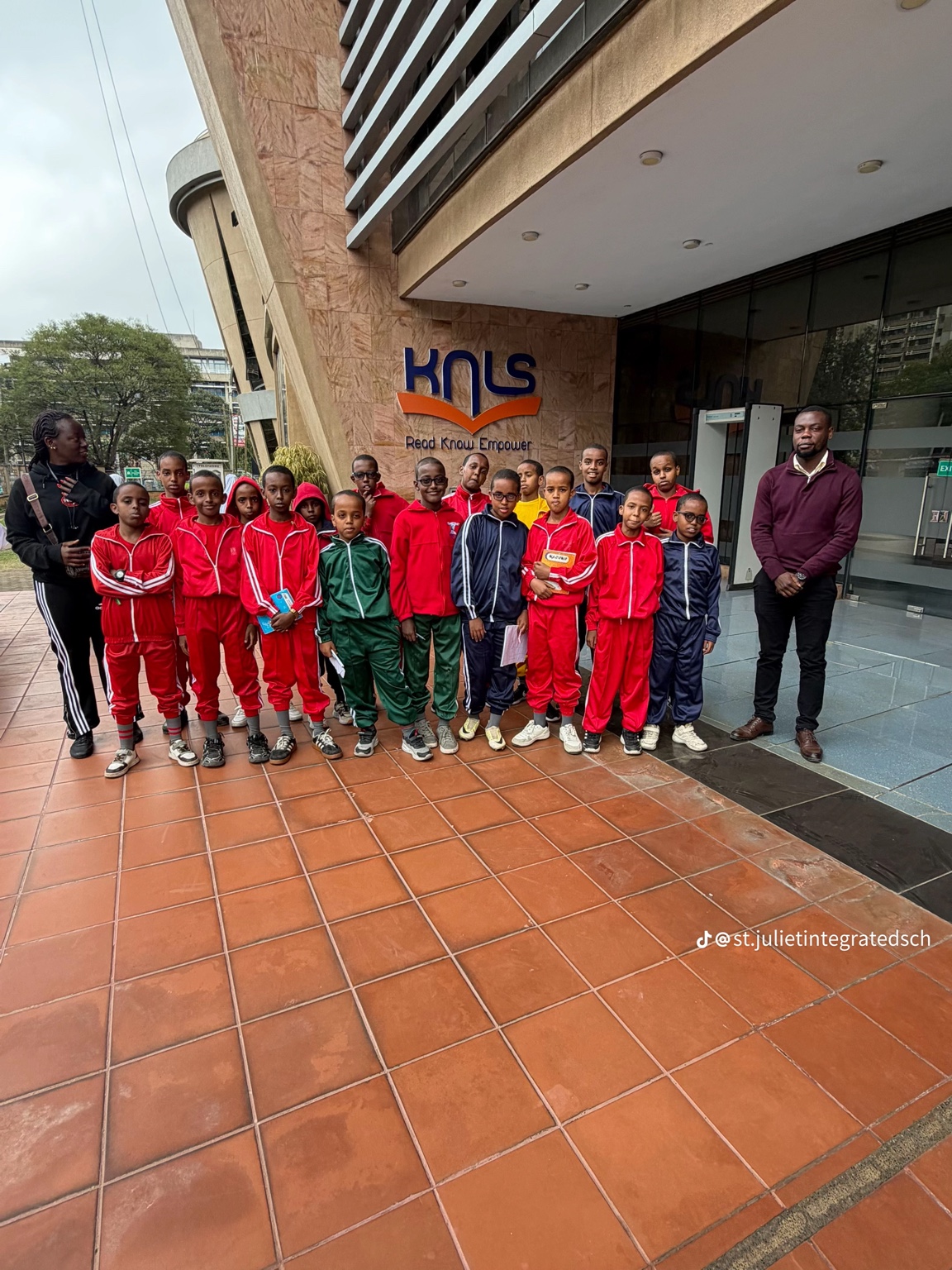 St. Juliet pupils and teachers during an educational visit